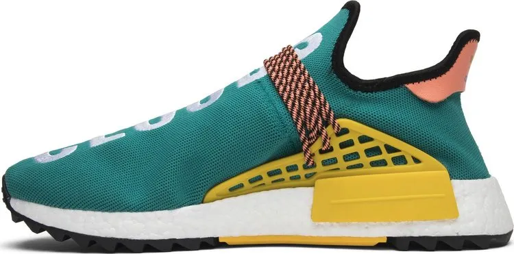 Adidas Pharrell x NMD Human Race Trail 'Sun Glow' Sneakers, Green