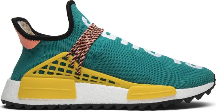 Adidas Pharrell x NMD Human Race Trail 'Sun Glow' Sneakers, Green