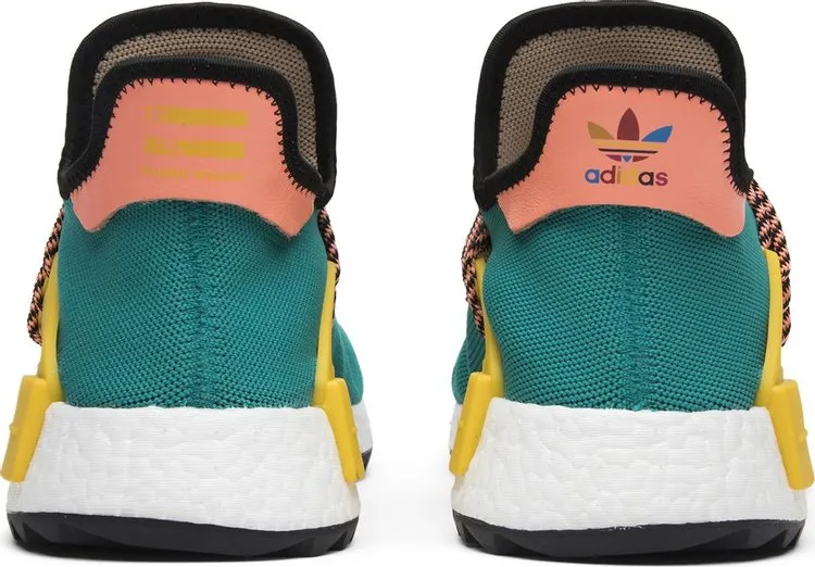 Adidas Pharrell x NMD Human Race Trail 'Sun Glow' Sneakers, Green