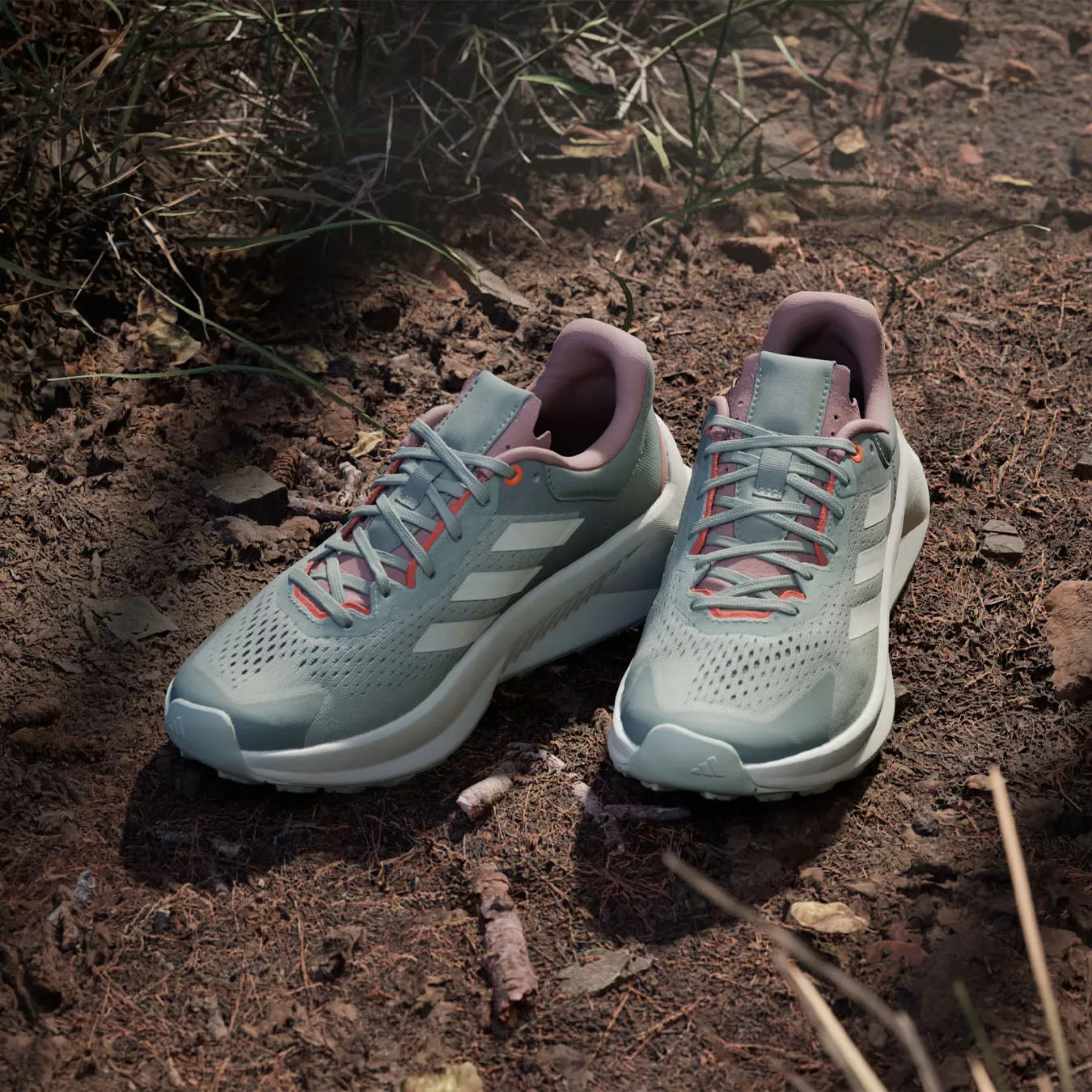 Adidas Terrex Womens Soulstride Flow Trail Running Shoe Linen Green / Off White / Silver Green