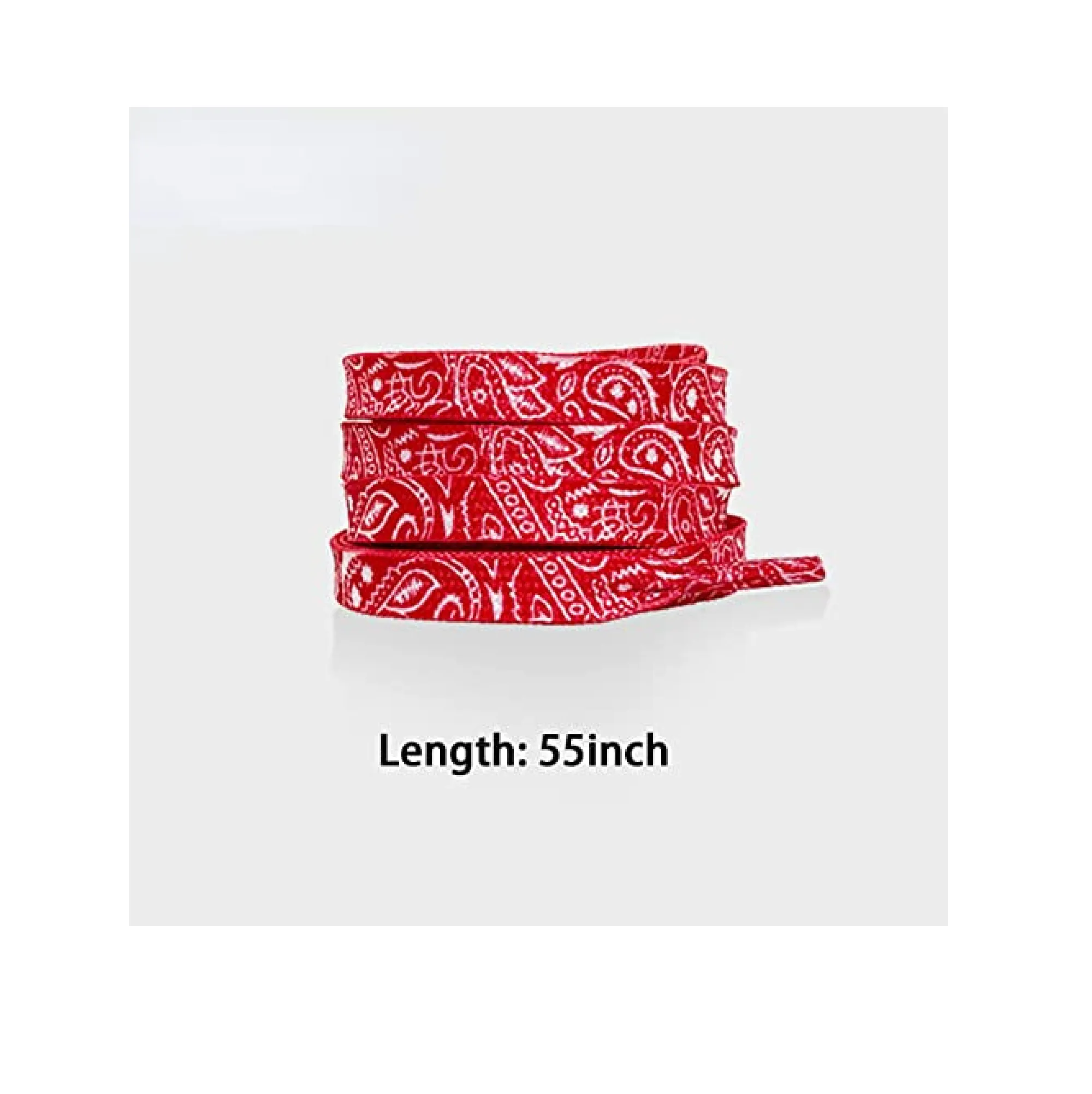 Bandana Shoe Laces 55" Paisley Flat Shoelace Cashew Flower Shoelaces for Sneakers Knicks Streetwear Photoshoot - 7 Pairs