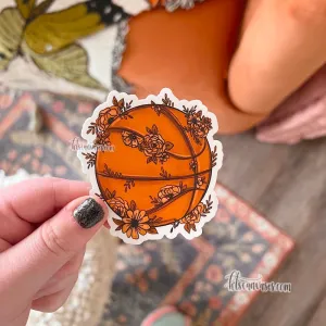 Basketball Florals Sticker