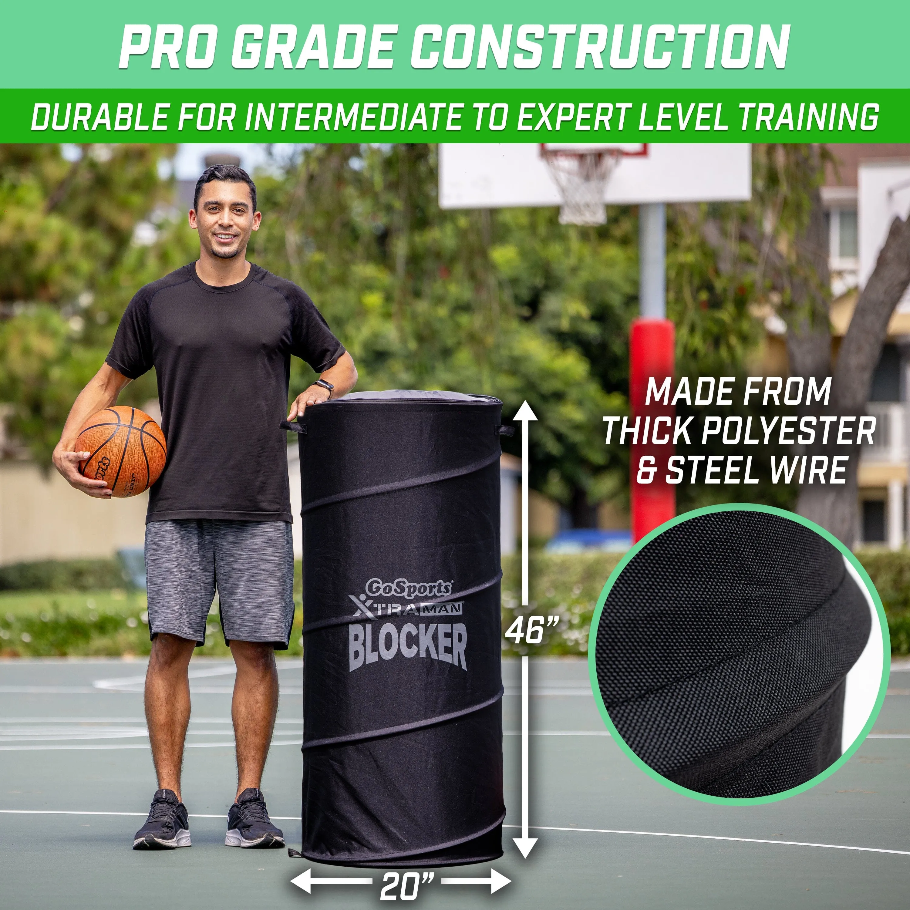 GoSports XTRAMAN PRO Pop Up Defender 3 Pack - Multi-Sport Blocking Dummy