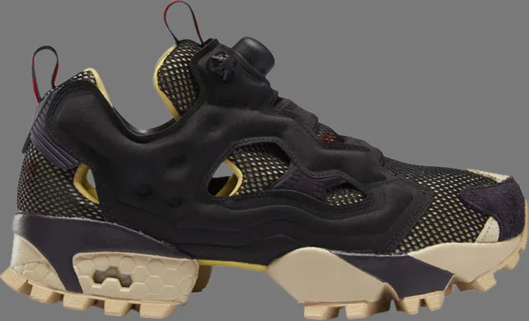 Instapump fury trail 'black weathered yellow' Reebok sneakers, black