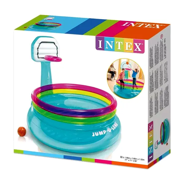 INTEX JUMP - O - LENE RING BOUNCER WITH BASKET BALL SHOOTING HOOP - 48265
