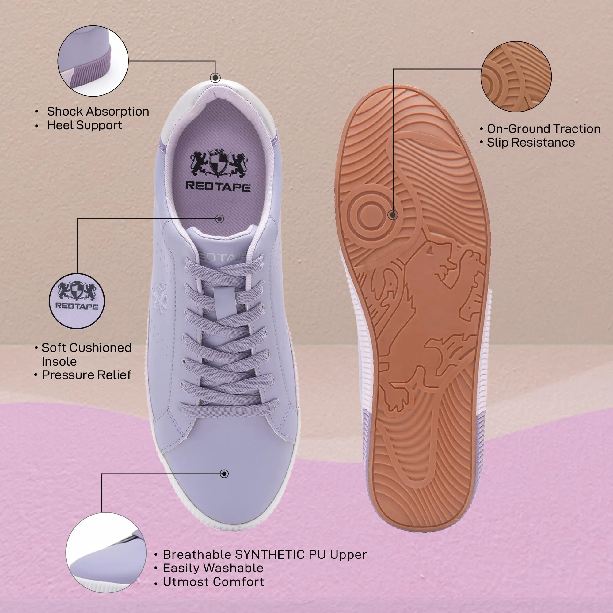 Red Tape Women White Sneaker-5